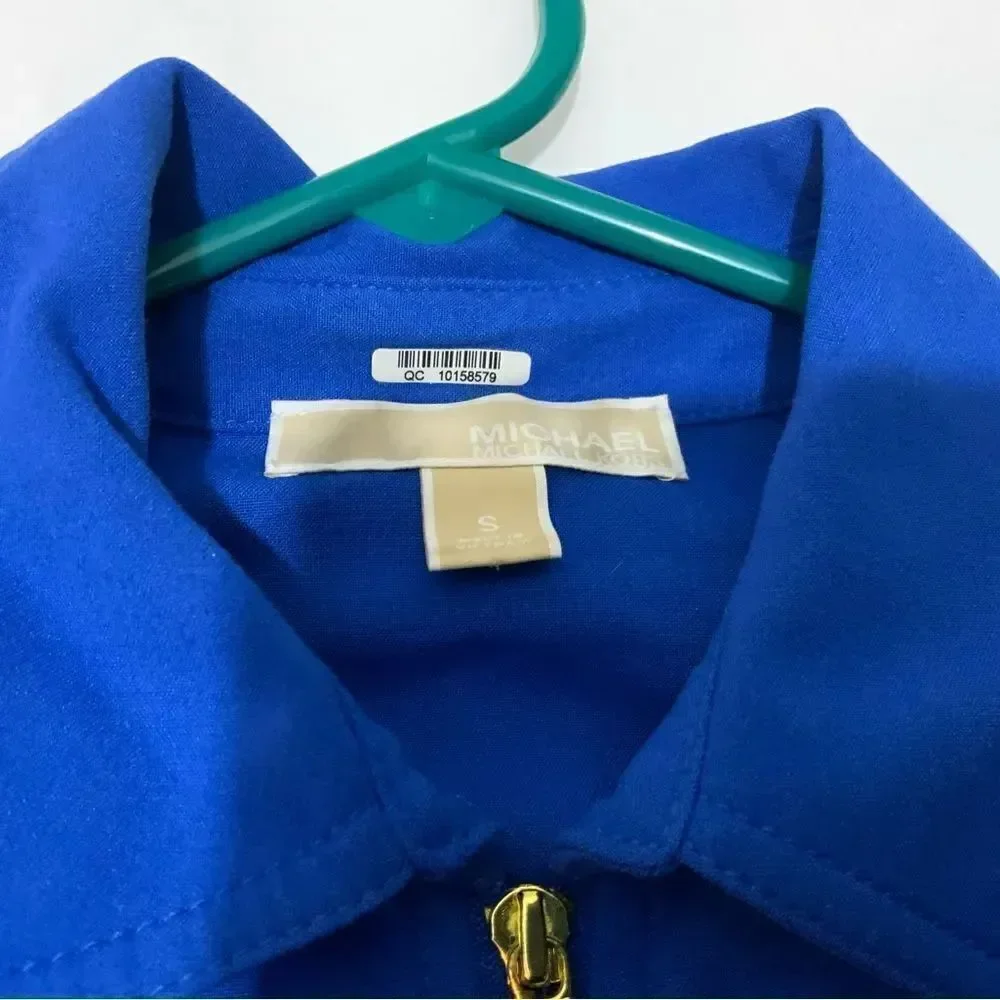 NWOT Michael Kors Blue Dress with Gold Accents.  SZ S